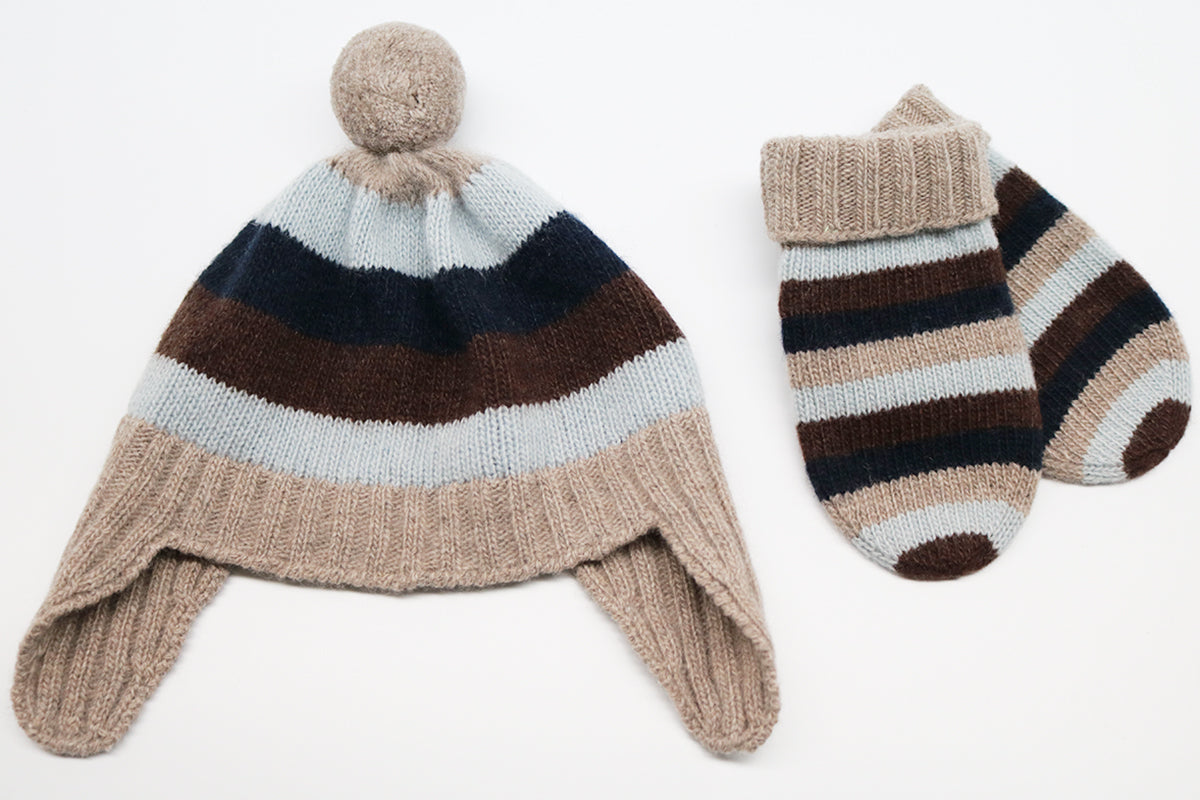 Baby Striped Mittens