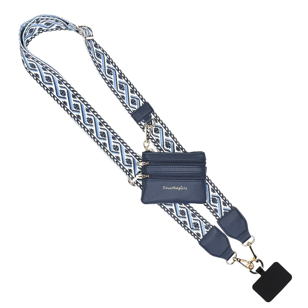 Clip &amp; Go Strap w/Zippered Pouch XOXO