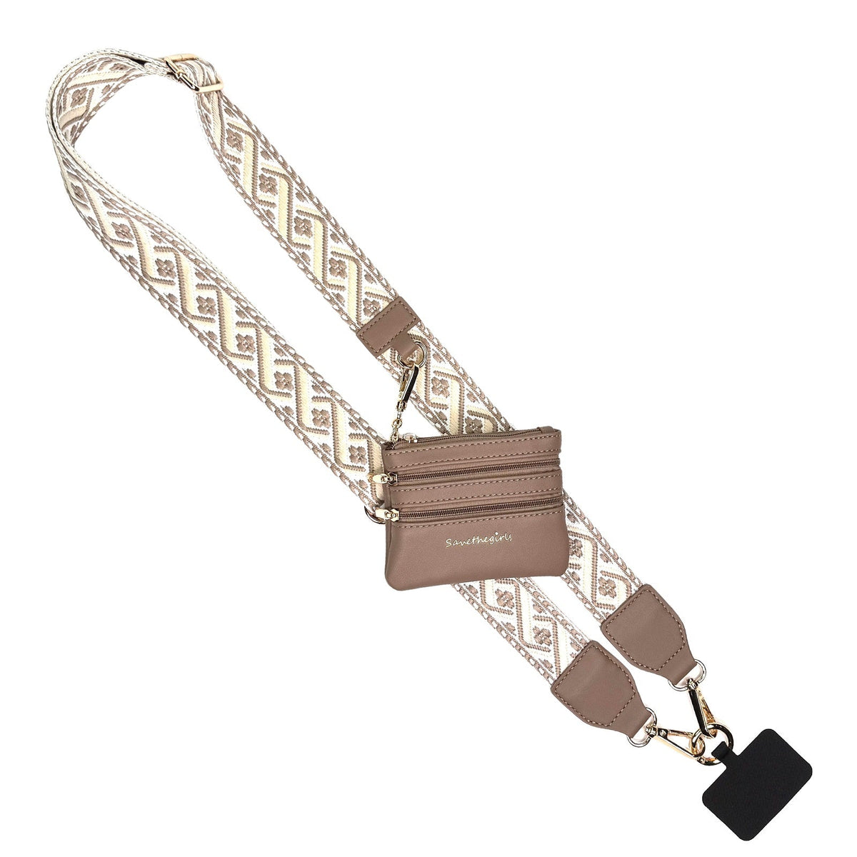 Clip &amp; Go Strap w/Zippered Pouch XOXO