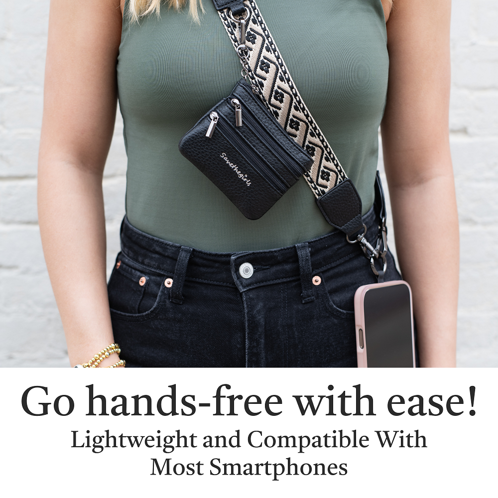 Clip &amp; Go Strap w/Zippered Pouch XOXO