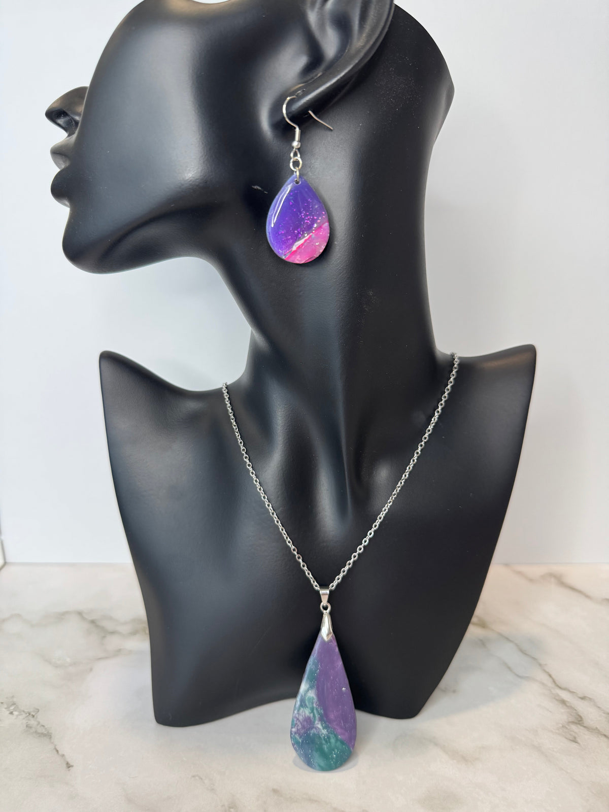 Handmade Statement Necklace &amp; Earrings Set for Women | Lightweight Matching Jewelry Gift