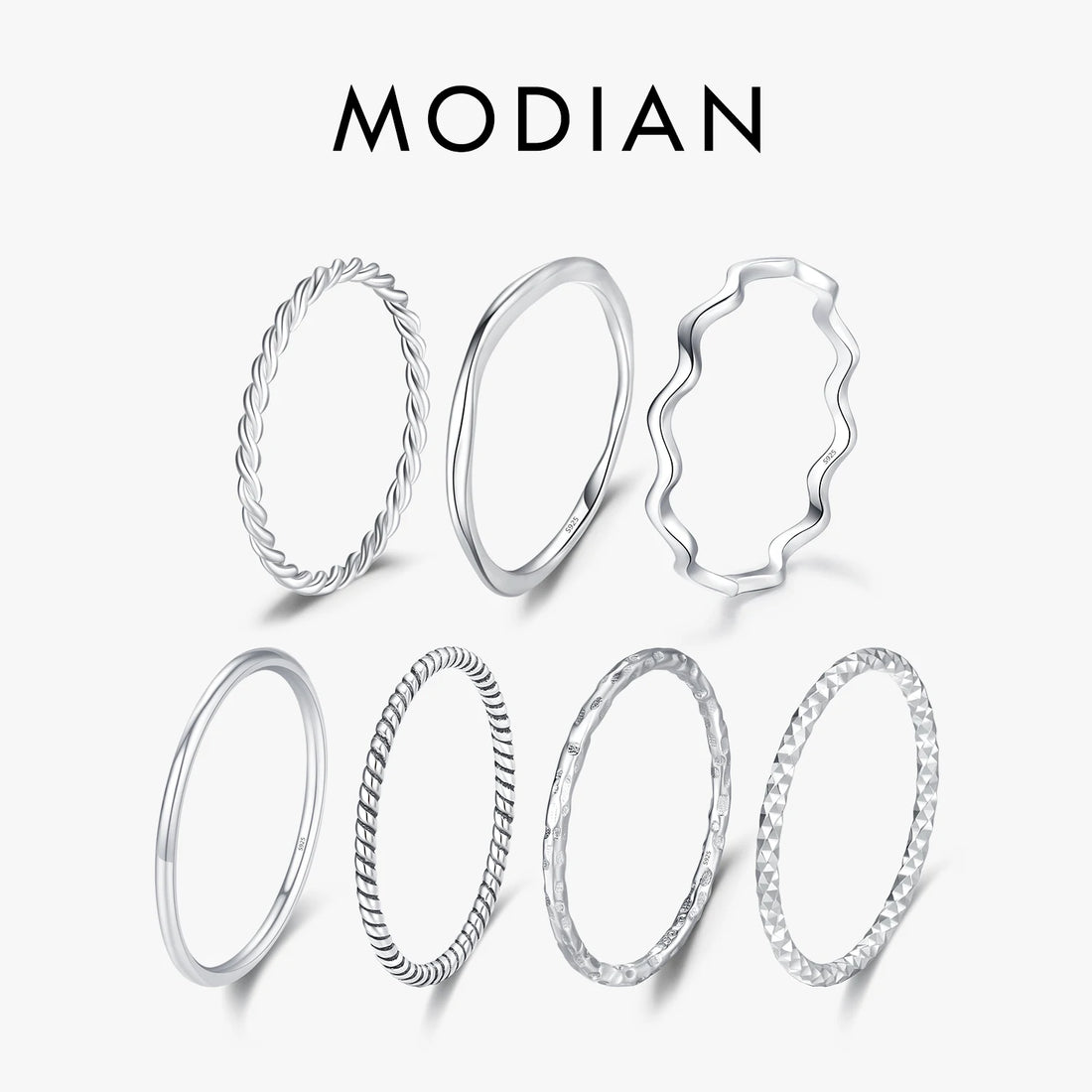 925 Sterling Silver Wave Ring For Women