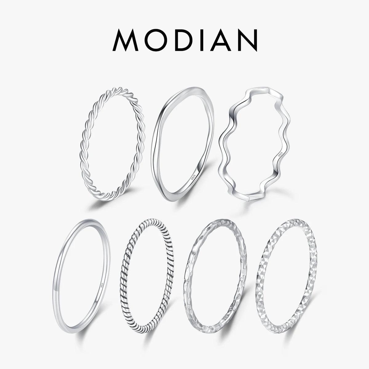 925 Sterling Silver Wave Ring For Women