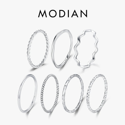 925 Sterling Silver Wave Ring For Women