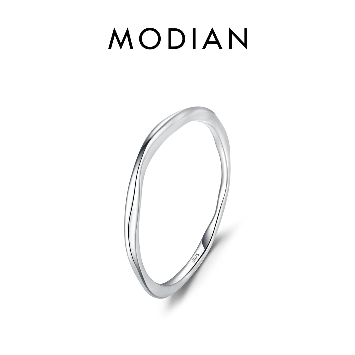JB067S Gem Color 925 Sterling Silver Wave Ring For Women