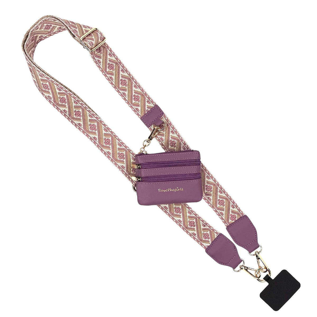 Clip &amp; Go Strap w/Zippered Pouch XOXO