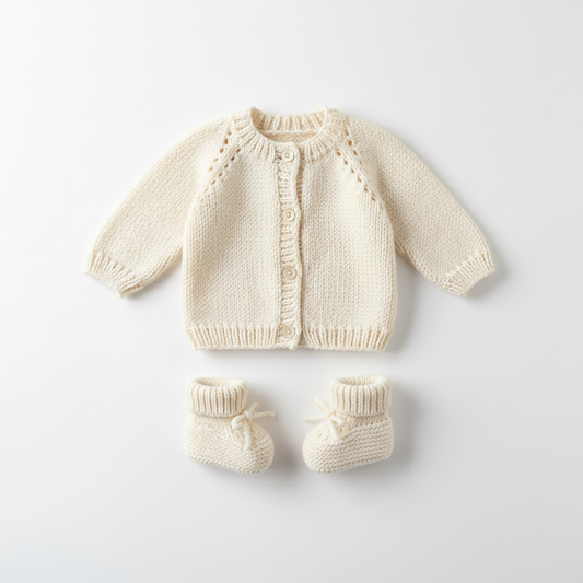 Baby Knit Cardigan & Bootie Set