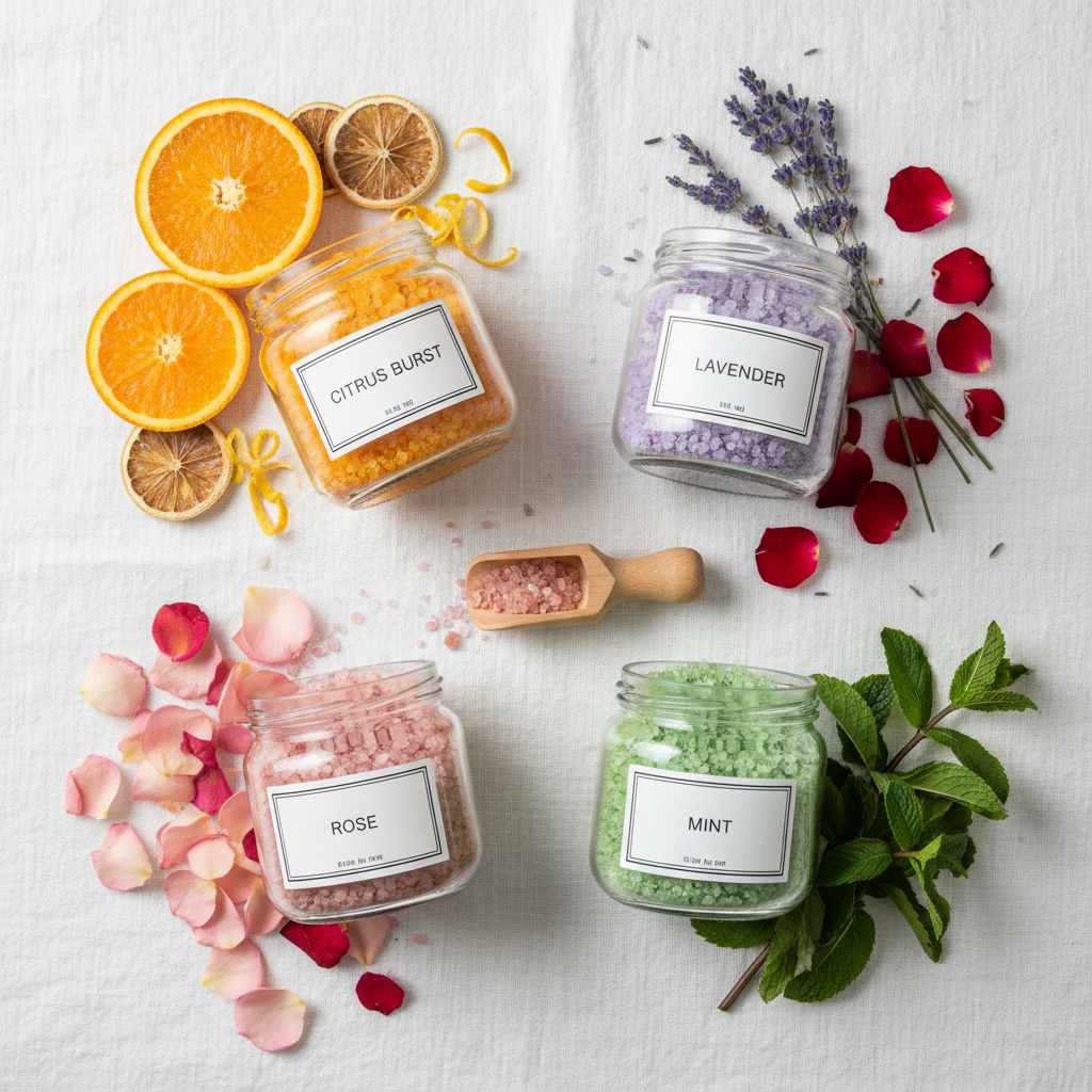 Bath Soak Flat Lay