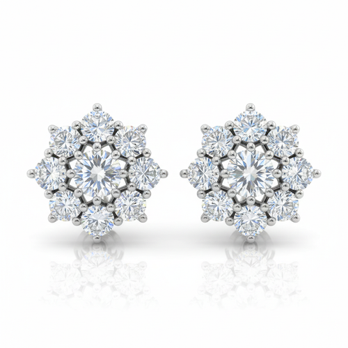 Diamond Cluster Earrings