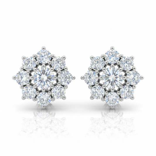Diamond Cluster Earrings
