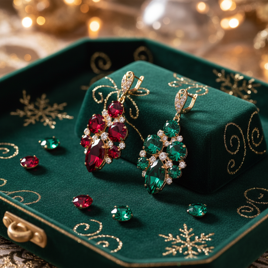 Holiday Crystal Earrings