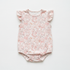 Baby Floral Romper in soft pastel floral print