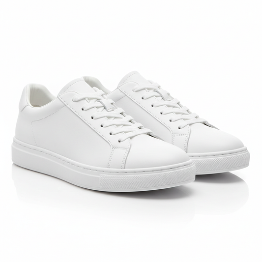 Men's classic white sneakers clean minimal design