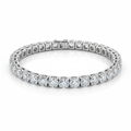 Diamond tennis bracelet row of sparkling diamonds silver setting