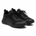 Women's black sneakers sleek all-black minimal lace-up