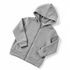 Kids zip-up hoodie heather grey fleece full zip kangaroo pocket