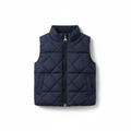 Toddler puffer vest navy blue quilted zip front sleeveless