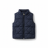 Toddler puffer vest navy blue quilted zip front sleeveless