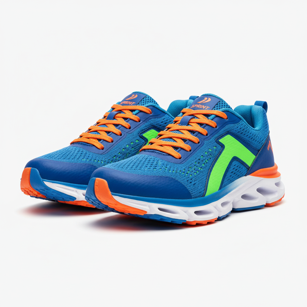 Men's running sneakers lightweight breathable mesh sporty colorway