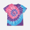 Kids tie-dye t-shirt colorful spiral pink purple blue cotton