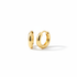 Gold huggie hoop earrings small close-fitting polished finish