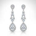 Diamond drop earrings elegant dangle sparkling stones