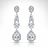 Diamond drop earrings elegant dangle sparkling stones