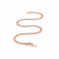 Rose gold chain bracelet delicate thin links warm rose gold finish