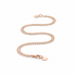 Rose gold chain bracelet delicate thin links warm rose gold finish