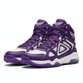 Men's high-top basketball shoes purple and white colorway