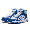 Men's high-top basketball shoes blue and white colorway