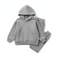 Kids jogger set matching hoodie and jogger pants soft grey fleece