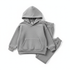 Kids jogger set matching hoodie and jogger pants soft grey fleece