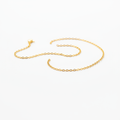 Gold chain bracelet delicate thin links polished finish