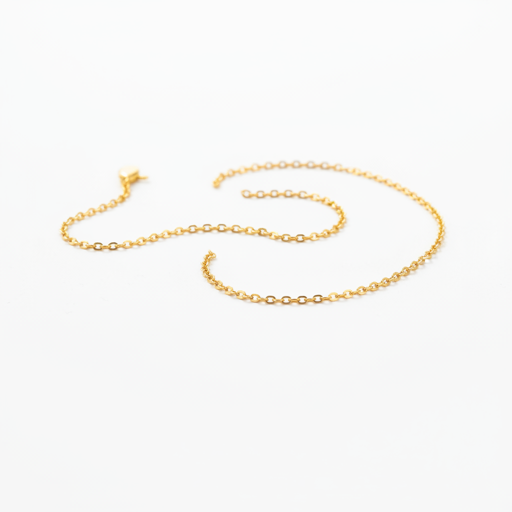 Gold chain bracelet delicate thin links polished finish