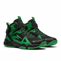 Men's high-top basketball shoes green and black colorway