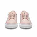 Women's pink sneakers soft blush pink lace-up white sole