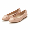 Women's ballet flats classic nude pink pointed toe bow detail