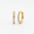 Diamond hoop earrings gold hoops with sparkling diamond accents