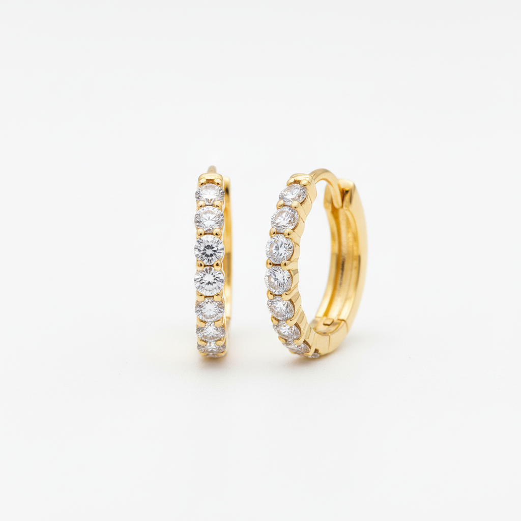 Diamond hoop earrings gold hoops with sparkling diamond accents