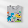 Toddler graphic tee colorful dinosaur print soft cotton crew neck