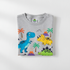 Toddler graphic tee colorful dinosaur print soft cotton crew neck