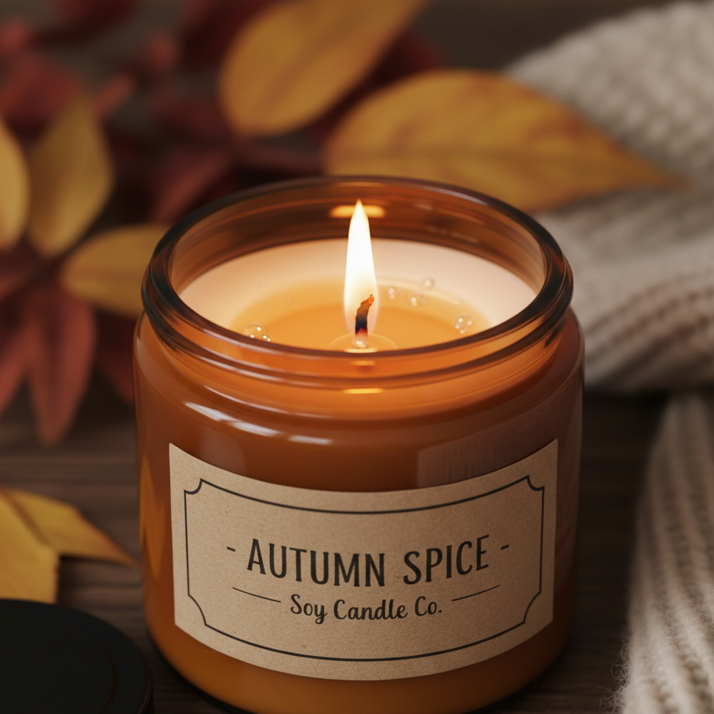 Luxury Soy Candle Close-up