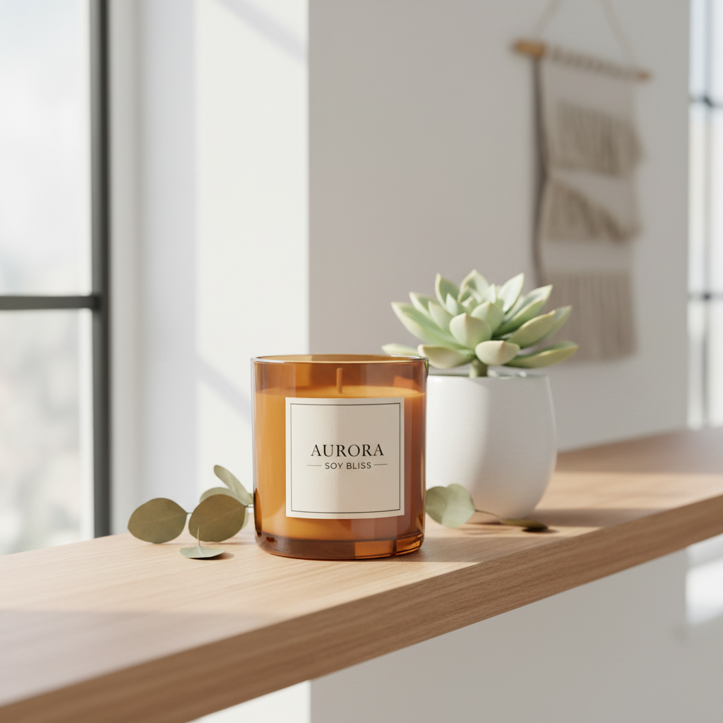 Luxury Soy Candle Shelf Styling