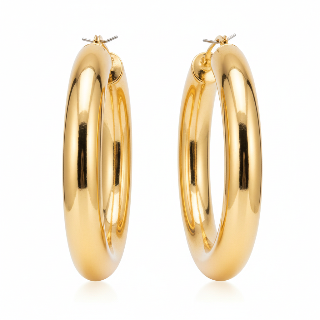 Oversized Gold Hoop Earrings