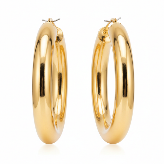 Oversized Gold Hoop Earrings