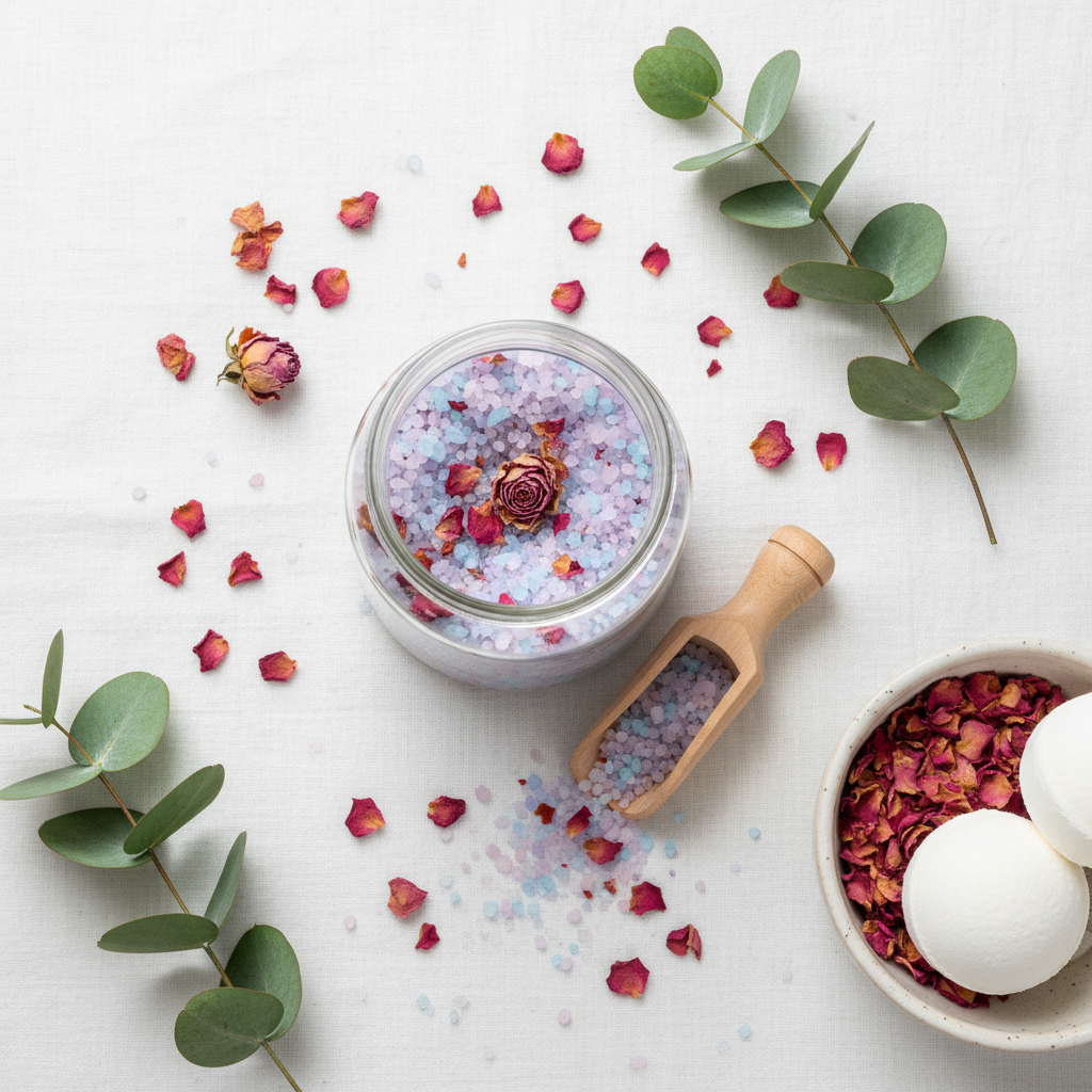Relaxing Bath Soak Set - Flatlay
