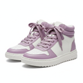 Women's High-Top Sneakers – Lavender & White